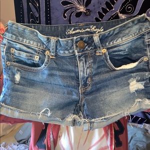 worn a few times. jean shorts.